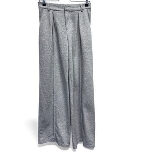 Needii French Terry Women’s Heather Gray Wide-Leg Trousers Small